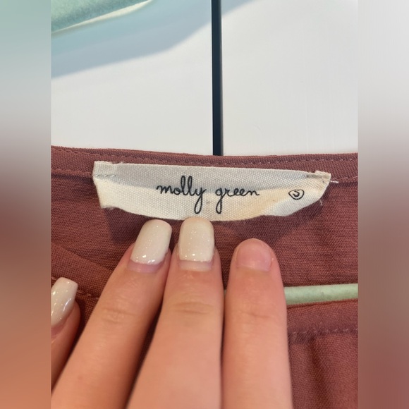 Boutique Burnt Orange Flowy Top - Picture 3 of 3